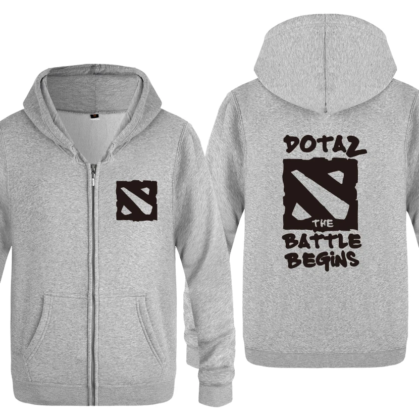 Битва начинается Dota Dota2 игровые худи мужские мужские флисовые кардиганы на молнии толстовки с капюшоном