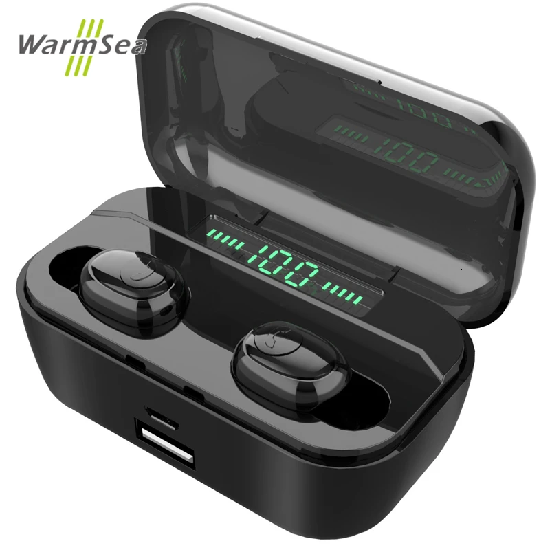 Мини TWS Bluetooth 5 0 CVC8.0 наушники IPX7 водонепроницаемые шумоподавляющие 3500 мАч