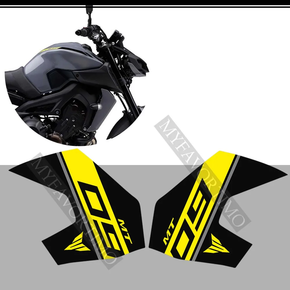 For Yamaha MT09 MT FZ 09 Stickers Tank Pad Protector Fairing Motorcycle Knee Decal Fender Windshield 2016 2017 2018 2019 2020