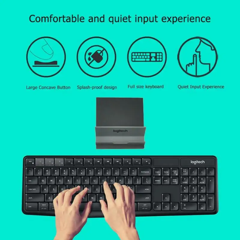 Клавиатура Logitech K375S Беспроводная Bluetooth клавиатура с подставкой 104 клавиш