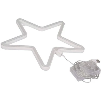 

Star Neon Light Signs Warm White Neon Wall Light Up Sign Art Decor for Home Kids Bedroom Party,USB or Battery Operated