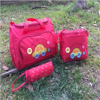 

Car 3pcs Floral Mummy Changing Bag Travel Bags Maternity Baby Nappy Diaper Bag Wipe Casual