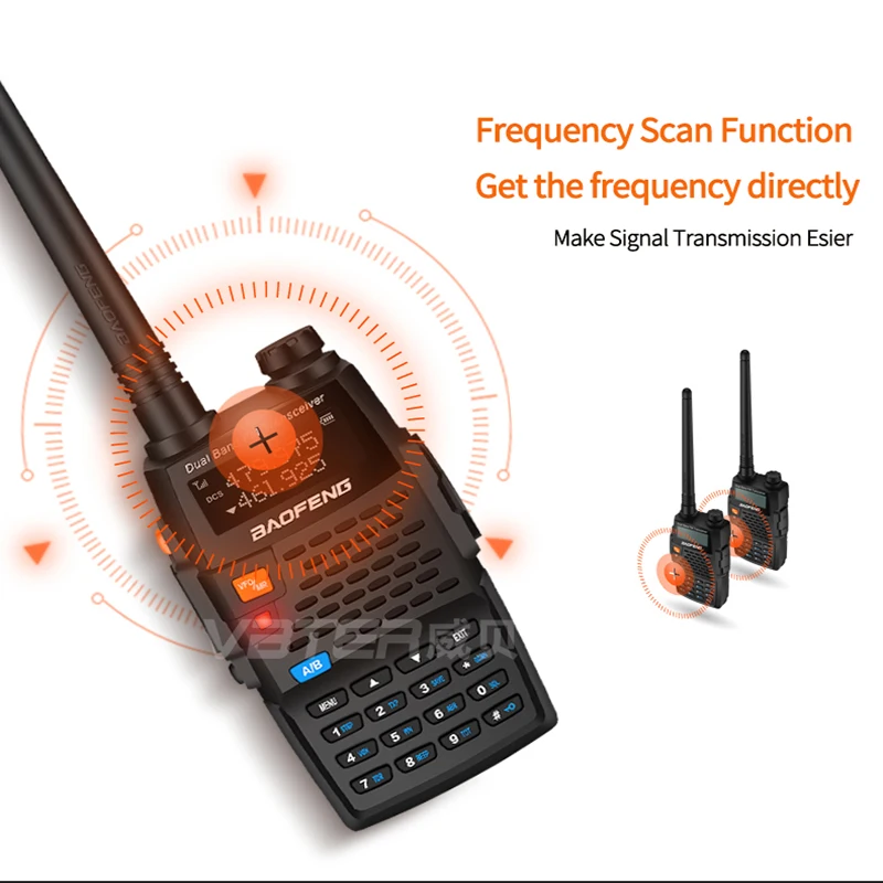 2 шт Baofeng рации UV-5R 4 поколения черный рыцарь 136-174/400-520 МГц Профессиональный fm-трансивер с h
