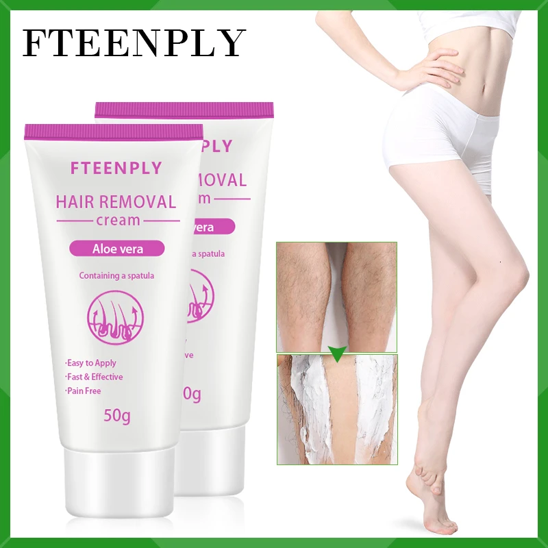 2PCS Hair Removal Cream Painless Depilation Armpit Leg Natural Aloe Vera Essence FTEENPLY Depilatory Protracted Smooth Body Care