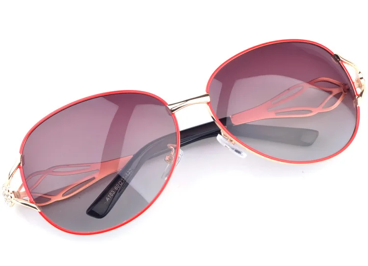 Поляризованные очки Aoron для женщин классические ретро лучи дизайн Овальная Алмазная оправа негабаритные солнцезащитные очки УФ Защита