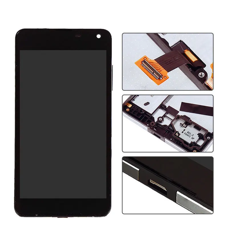 ЖК-дисплей для Nokia microsoft Lumia 650 сенсорный экран дигитайзер с рамкой полная сборка Замена черный 5,0 дюймов