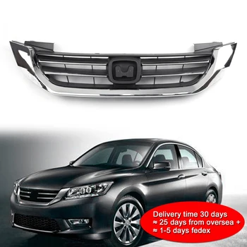 

Areyourshop For Honda Accord 2013 2014 2015 Front Bumper Radiator Upper Chrome Grill Replacement Car Auto Accessories