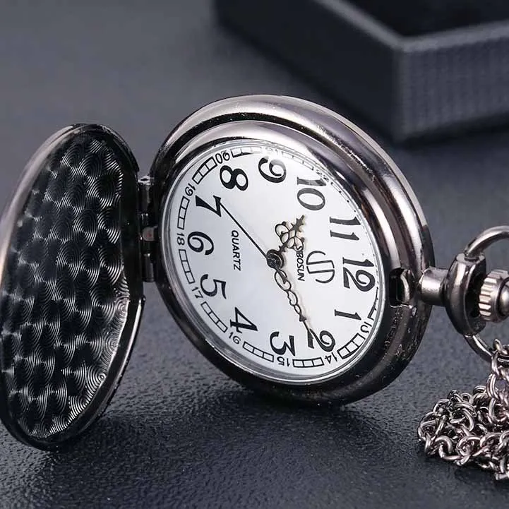 Карманные часы с надписью «To My Son I Love You», модные ретро римские ожерелья с лазерной гравировкой и цепочкой, кварцевые часы унисекс, хороший подарок для детей