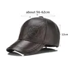 XdanqinX New Cowhide Leather Cap Men's Earmuffs Hat Thick Warm Baseball Caps Men Genuine Leather Hats Adjustable Size Brands Cap ► Photo 3/6