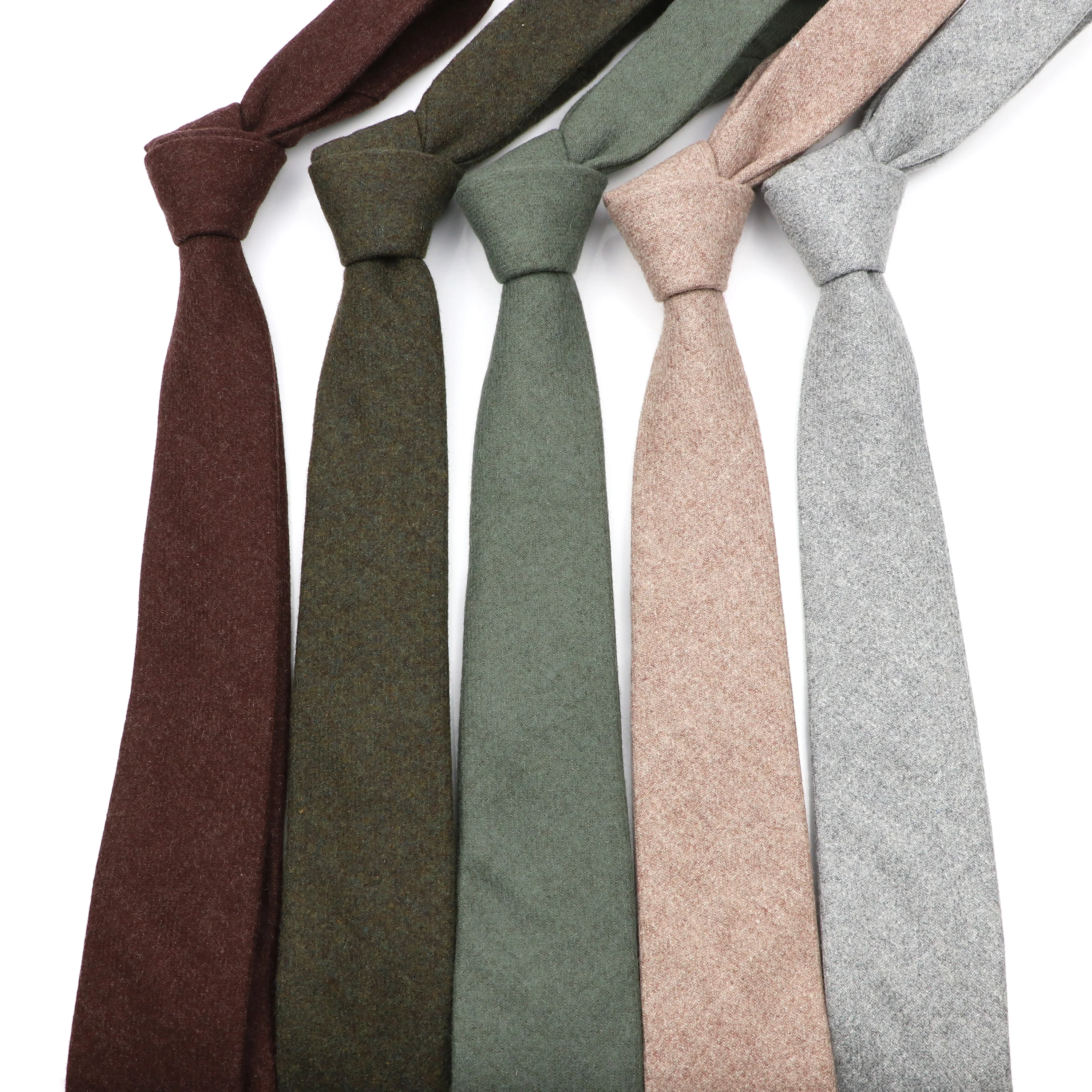 Fashion Men's Wool Necktie Skinny Solid Narrow comfortable Tie Casual England Cravat 7cm Width For Wedding Party Man's Gift