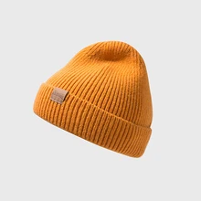 Вязаные плотные шерстяные шапки в стиле бини женские осенние зимние повседневные однотонные шапки для женщин мужские шапочки модные корейские кашемировые колпачки