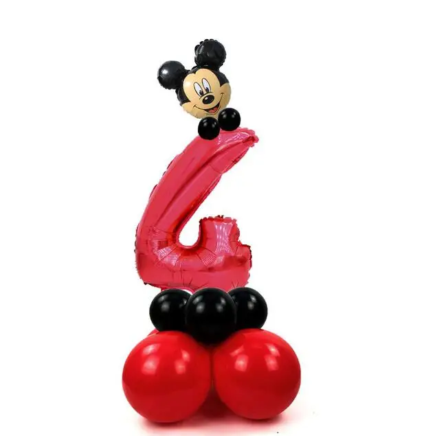 Balloon set Бумажные Столовые Салфетки с рисунком Минни Маус, воздушные шары, соломинка для детского дня рождения, рождественские украшения - Цвет: Balloon set