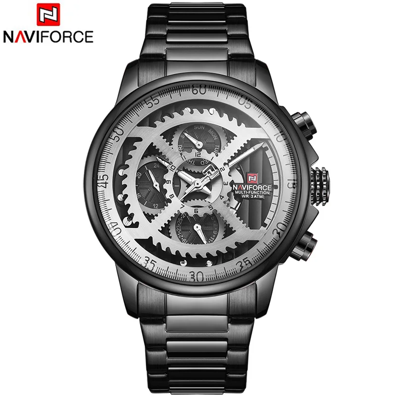 Бренд NAVIFORCE Роскошные мужские часы бизнес модные часы мужские спортивные водонепроницаемые наручные часы Reloj Hombre кварцевые мужские часы