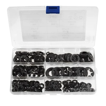 

340PCS M3-M12 Internal Tooth Starlock Washers Quick Speed Locking Washers Push on Speed Clips Fasteners Assortment Kit