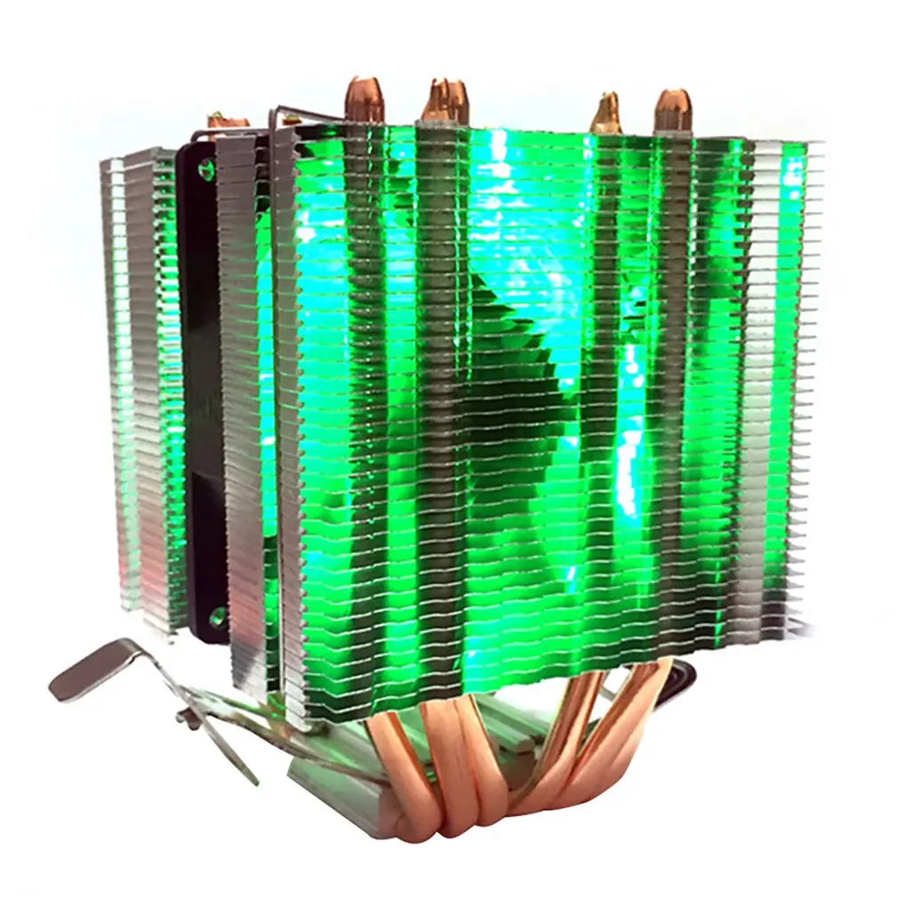 AVC Чистая медь 6 тепловая трубка 3 pin процессор теплоотвод AMD 1155 1156 настольный компьютер процессор вентилятор кулер теплоотвод один или двойной ветер