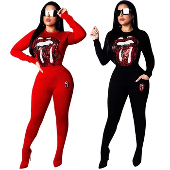 

Women's Suit Autumn Fall Two Piece Sets Outfits For Ladies Trousers Clothes Plus Female Tracksuit Party Conjunto Deportivo Mujer
