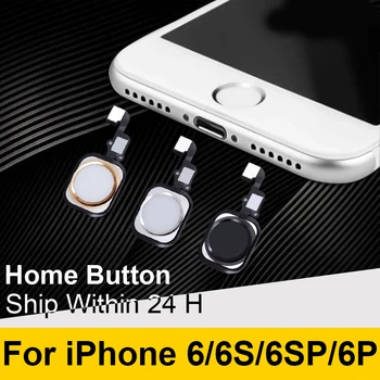 

20Pcs/Set Home Button For iPhone 6 6s 6S Plus Return Back Key Home Button With Flex Cable Rubber Sticker No Touch ID Fingerprint