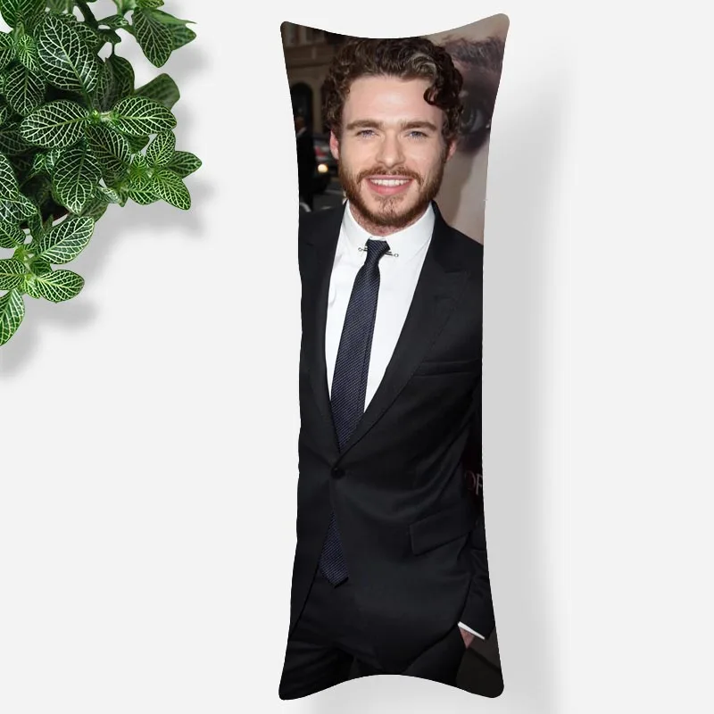 

Custom Richard Madden Pillowcase Printed Satin Fabric Pillow Cover Rectangular Zipper Kawaii Body Cover Dropshipping 1009