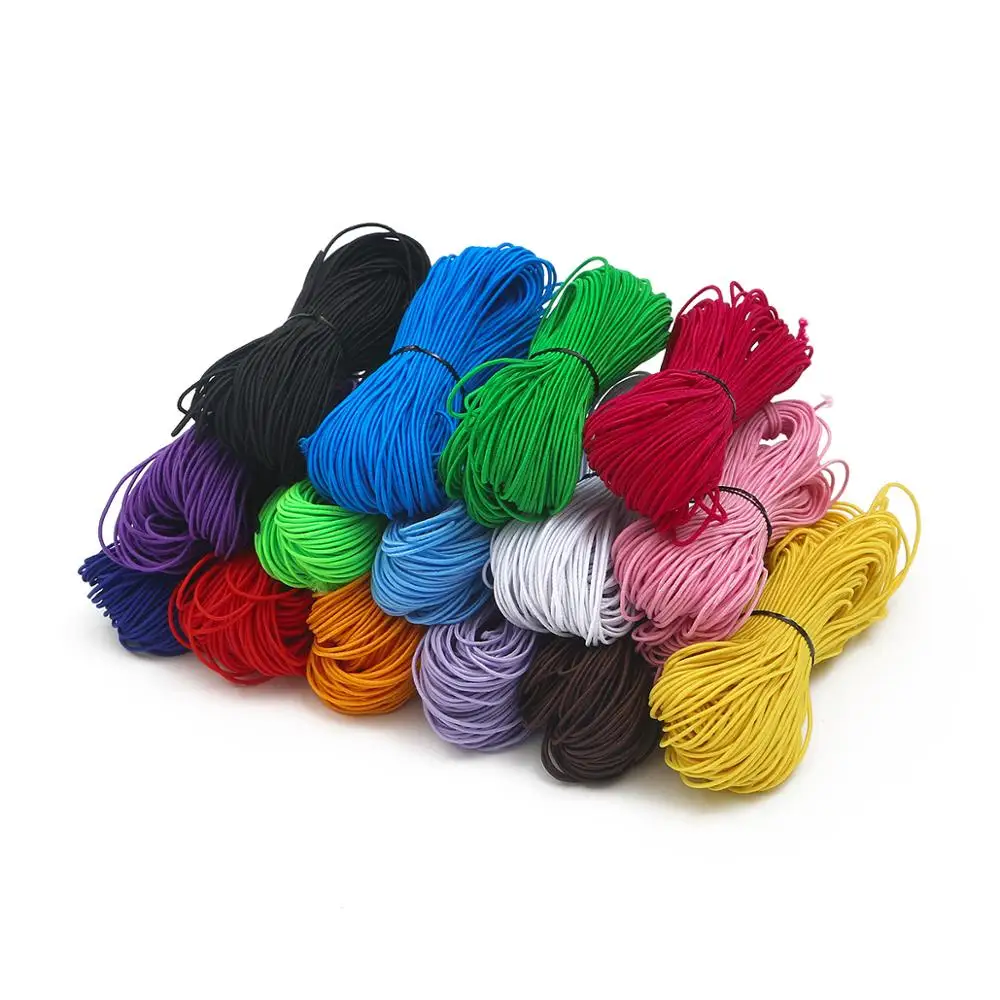 25Meter 1mm Colorful Elastic Stretch Cord Strings Nylon Embroidery Threads Craft