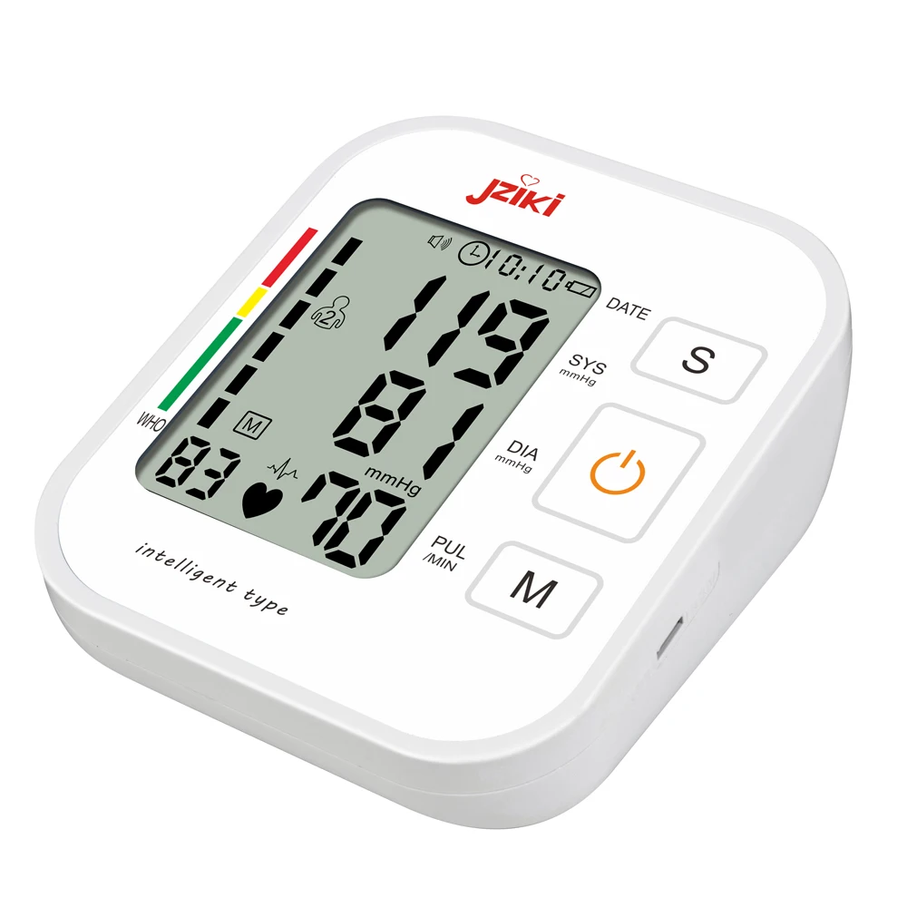 Electric Upper Arm Blood Pressure Monitor Digital Heart Beat Rate Pulse Meter With Voice Alarm Automatic sphygmomanometer