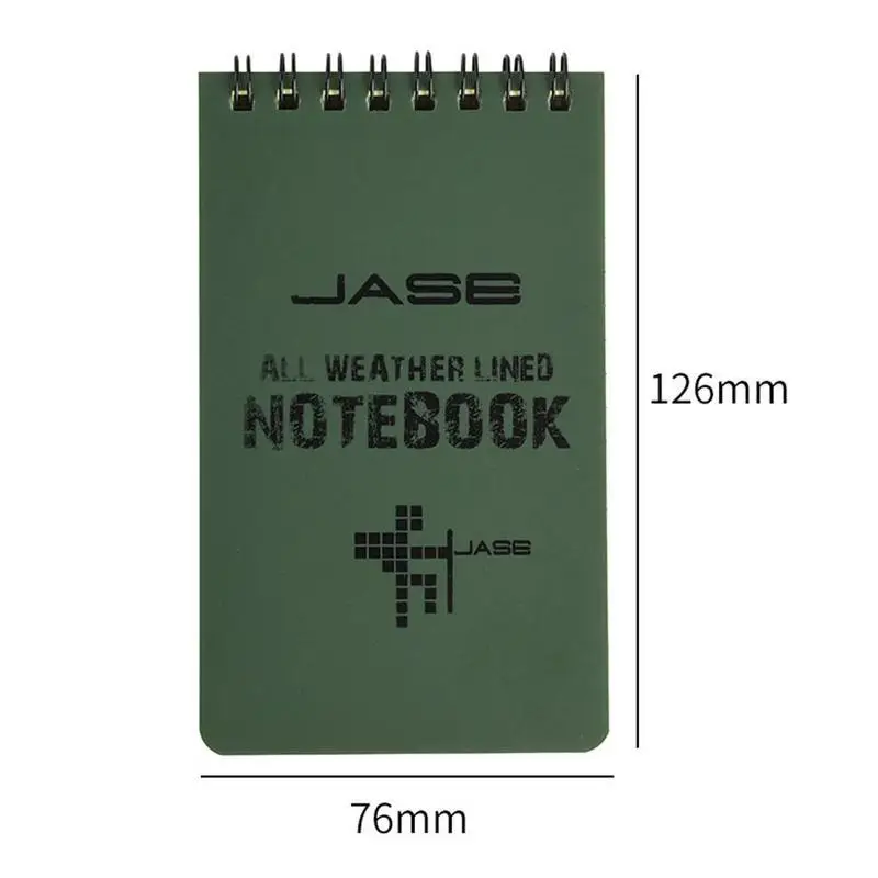 Tactical Notebook All Weather Lined Waterproof Thick Writing Paper Loose-leaf Notepad Portable Outdoor Travel Camping Notebook - Цвет: SNT1529A