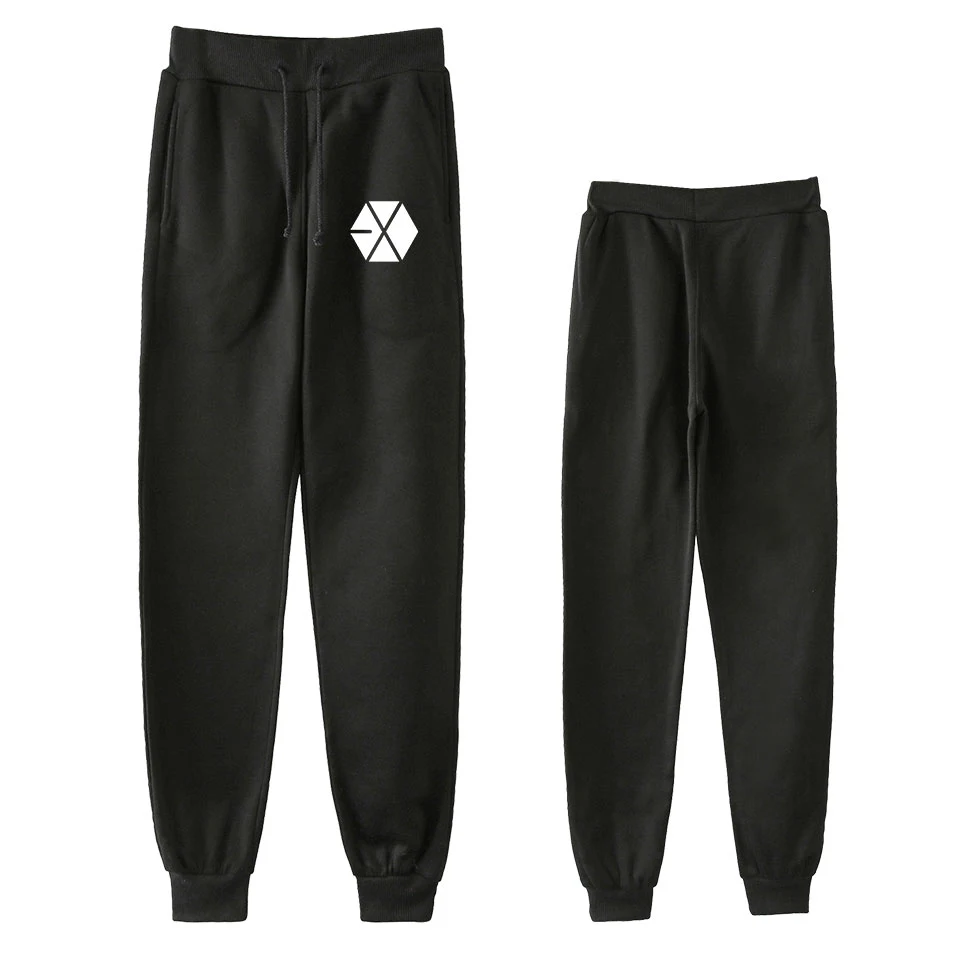 EXO корейские короткие спортивные брюки Поющая группа 2D брюки унисекс высокого качества спортивные штаны лосины Модный популярный тренд удобные повседневные