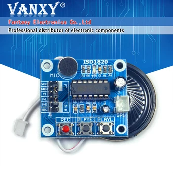 

1pcs ISD1820 recording module voice module voice board telediphone module board with Microphones + Loudspeaker for new