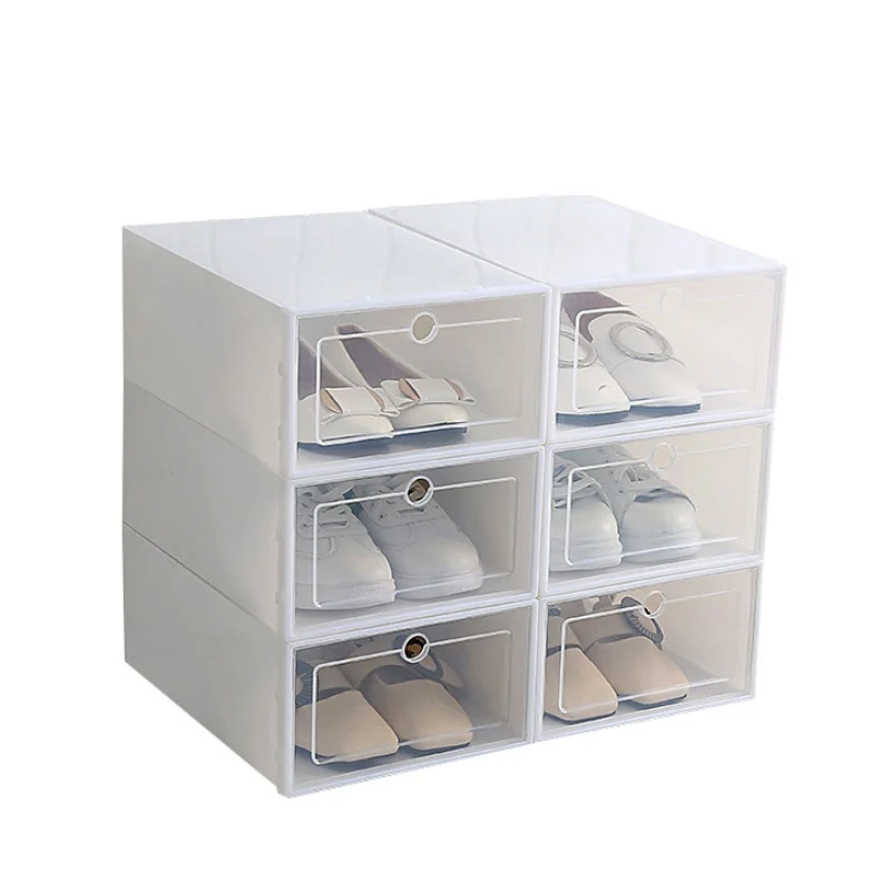 Пластиковая Складная коробка для обуви прозрачная коробка для обуви Органайзер для ящика Бытовая коробка для обуви своими руками