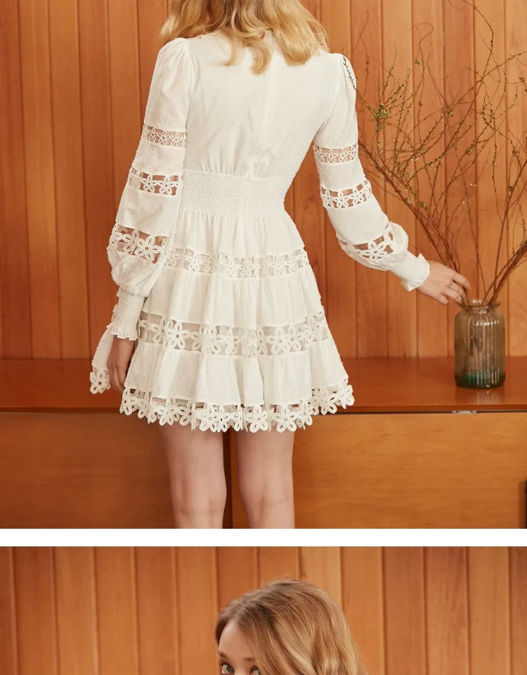 EASYSMALL, женское летнее платье, модное, сексуальное, высокого класса, Vestidos, вечерние, повседневные, кружевные, с высокой талией, с длинным рукавом, с v-образным вырезом, платья