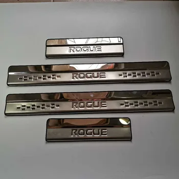 

4pcs Stainless Steel Car Door Sill Protector Scuff Plate For Nissan Rogue 2014 2015 2016 2017 2018 2019 2020