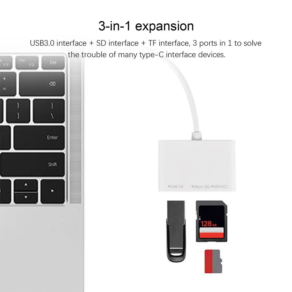 3 в 1 usb type C кард-ридер USB C концентратор адаптер USB-C USB OTG TF SD Micro USB для Macbook Micro USB