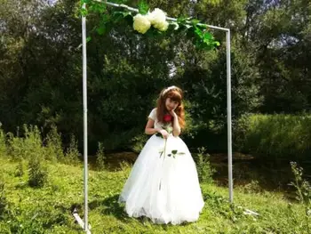 

71" wide x 81" tall Rectangular metal wedding arch