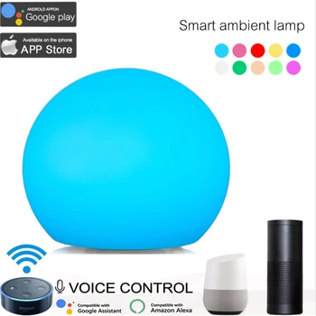 

WiFi Intelligent LED Light Bulb Graffiti Google Home Alexa Voice Control Creative Atmosphere Light Circle Bedroom Living Room