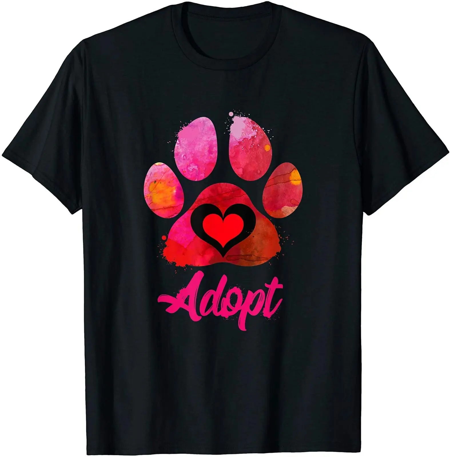 Футболка с надписью Adopt Love My Rescue летняя футболка рисунком животных любителей