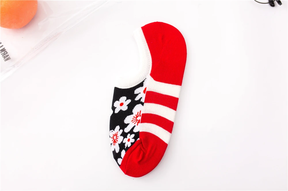 Веселые летние носки в стиле ретро; модные невидимые носки-башмачки; Разноцветные полосатые сетчатые носки в британском стиле; спортивные короткие носки