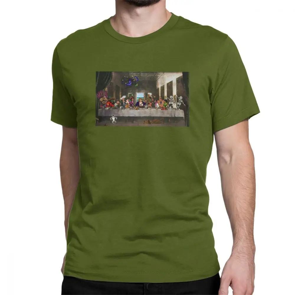 Последний остров обезьян ужин футболки мужские хлопковые футболки guybritch Threepwood игры пират Ретро Игра Футболка короткий рукав 6XL - Цвет: Армейский зеленый