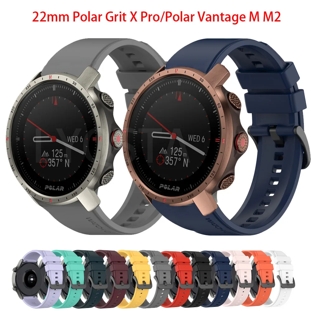 

Ремешок силиконовый для смарт-часов POLAR Grit X Pro, сменный Браслет для POLAR Vantage M/M2, 22 мм