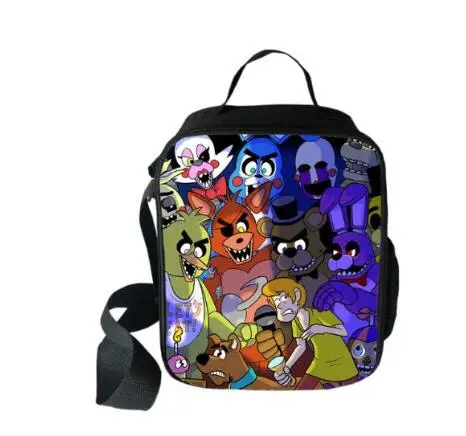 Аниме Five Nights at Freddy's сумка для обеда многоразовая Изолированная Термосумка Женская Мужская Студенческая сумка для еды многофункциональные сумки - Цвет: picture color