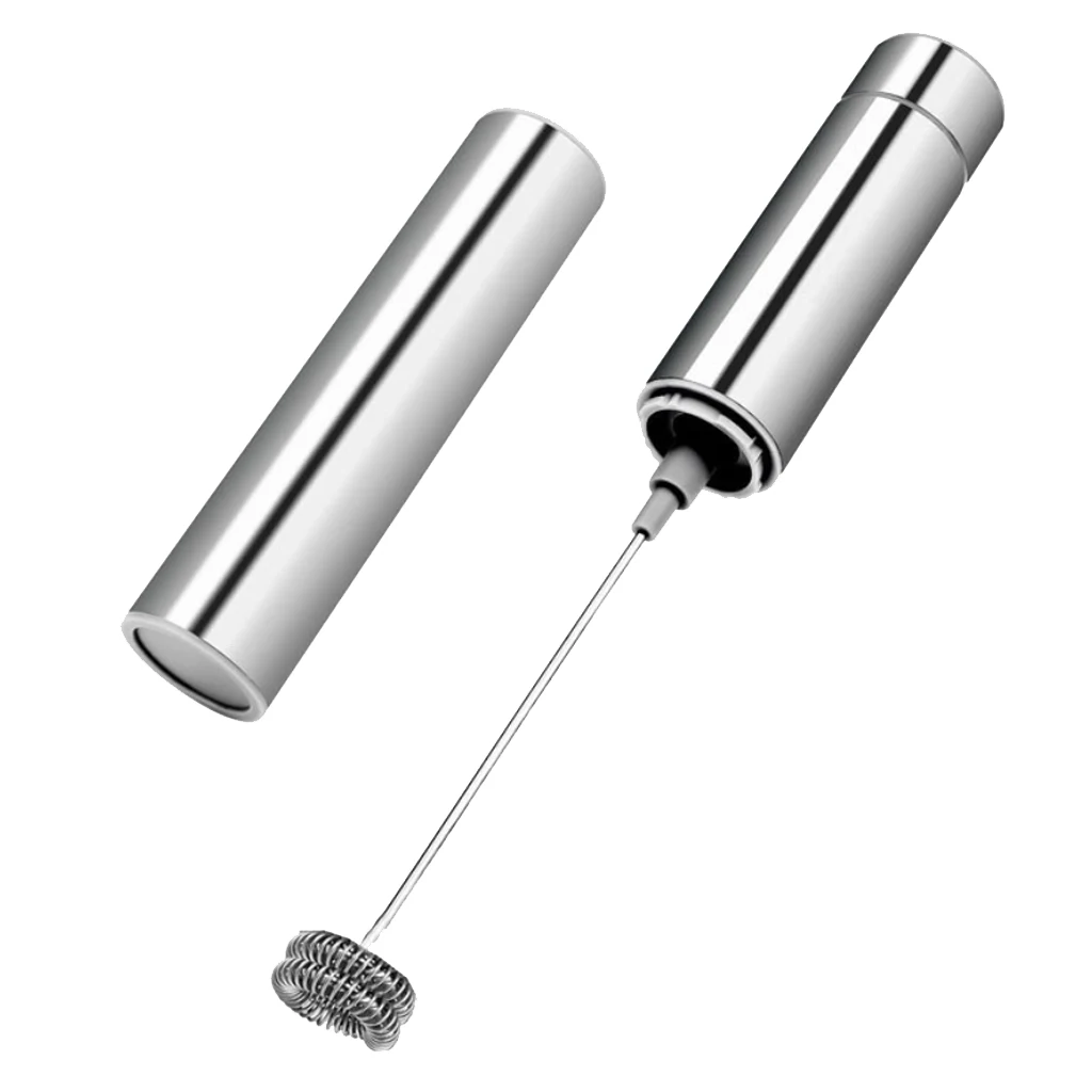 Electric Handheld Milk Frother Double Spring Whisk Head Coffee Maker Tools