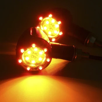 

1Pcs 12V 13 LED Indicator Red Yellow 7.5*6*3.5cm Motorcycle Turn Signal Brake Stop Light