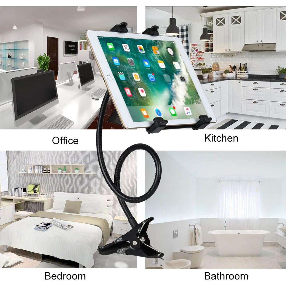 

Universal Car Bed 360 Degree Rotating Flexible Clip-on Holder Mount Kit Hands Free Gooseneck Mount for Phone Tablet GV99