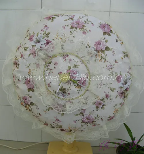 Manufacturers Direct Selling Wholesale Supply Lace Fabric Circle Double Layer Dustproof Rose Gold Lines Fan Cover