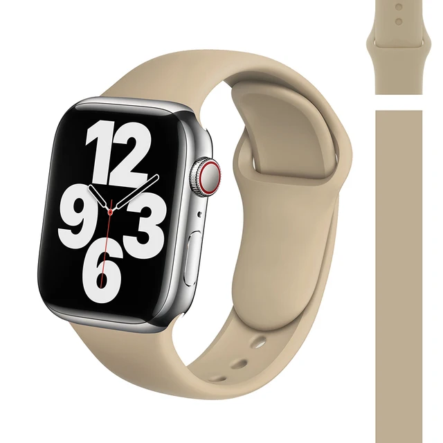 Silicone strap For apple watch band 45mm 41mm 44mm 40mm iwatch bracelet 42mm 38mm Sports Strap for Apple Watch Series 7 SE6 5 3 14