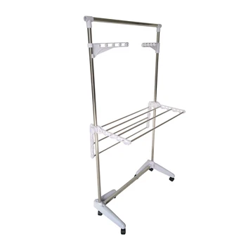 

Russion shipping Clothes Hanger Coat Rack Garment Closet Storage Organizer Hanging Rail Shelf