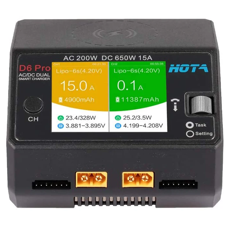 Зарядное устройство HOTA D6 Pro AC200W DC650W 15A для Lipo NiMH аккумулятора телефона