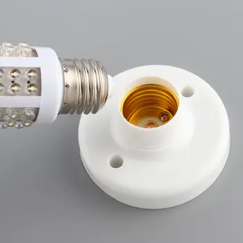 Przydatne E27 okrągła podstawa z tworzywa sztucznego śruba żarówka gniazdo lampy uchwyt biały E27 podstawa lampy gniazdo lampy popularny uchwyt lampy tanie i dobre opinie CN (pochodzenie) Podstawy lampy ROHS E27 Light Bulb Socket Lamp Bases