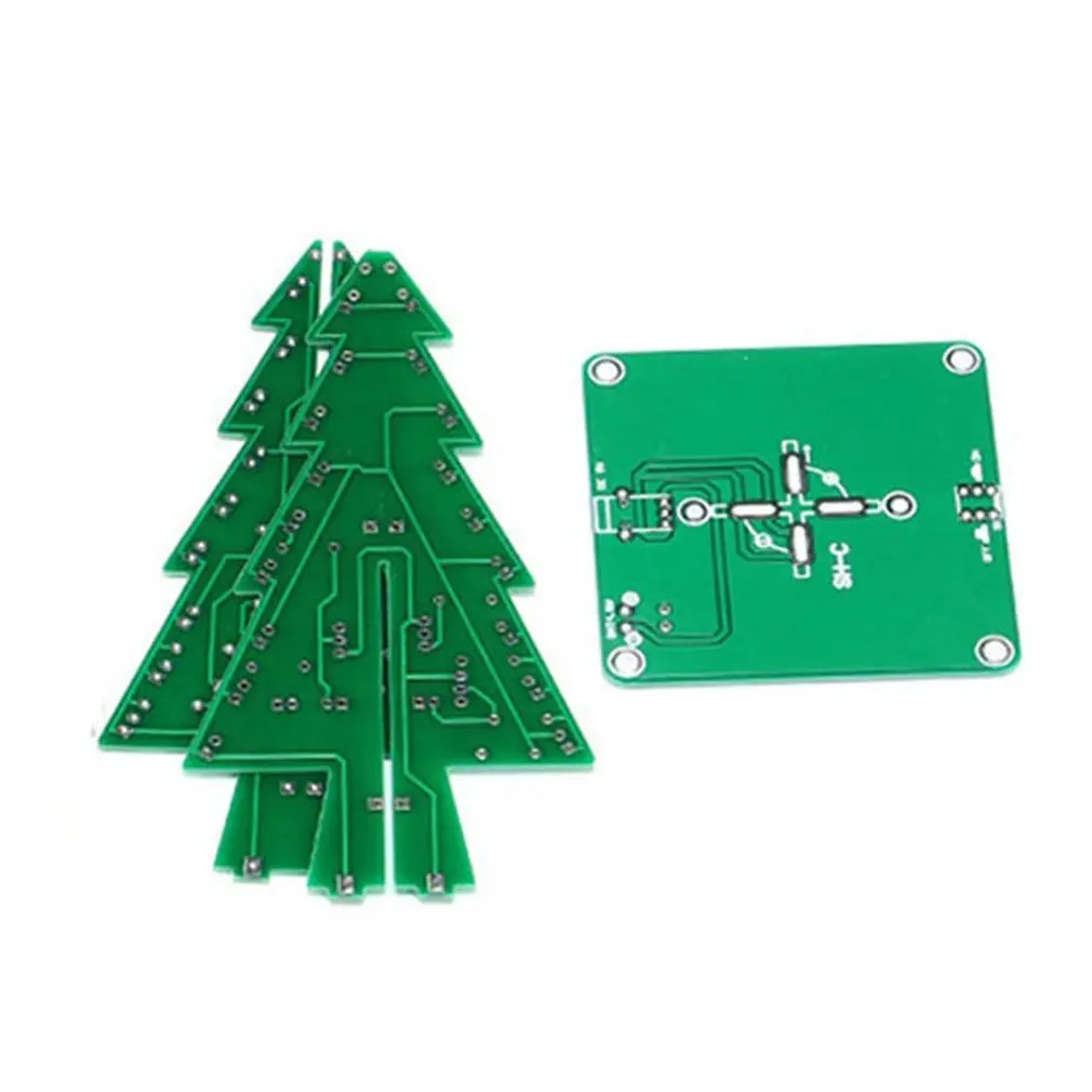 3D Рождественская елка светодиодный DIY Kit красный/зеленый/желтый флэш-схема части электронные экологически чистые материалы