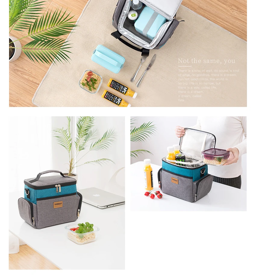 Fashion Portable Lunch Bag Soft Cooler Picnic Pouch For Food Women Men Outdoor Cooler Beach Bag Picnic Bags