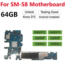 BINYEAE разблокированная основная материнская плата для samsung Galaxy S8 Plus G955F G955FD S8 G950F G950U G950FD разблокировка 64 Гб материнская плата
