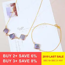 DAIMI 14-15 мм, ювелирные наборы из черного жемчуга, подвеска из серебра S925 пробы/Набор браслетов с квадратным жемчугом для женщин